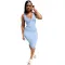 Suspender vest deep U-neck sexy dress