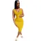 Suspender vest deep U-neck sexy dress