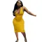 Suspender vest deep U-neck sexy dress
