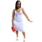 Suspender vest deep U-neck sexy dress