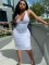Suspender vest deep U-neck sexy dress