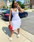 Suspender vest deep U-neck sexy dress