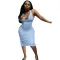 Suspender vest deep U-neck sexy dress