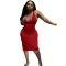 Suspender vest deep U-neck sexy dress