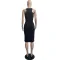 Suspender vest deep U-neck sexy dress