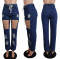 Casual jeans with individual waistband