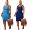 U-neck strap tight dress