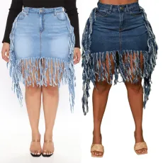 Sexy skirt denim casual skirt