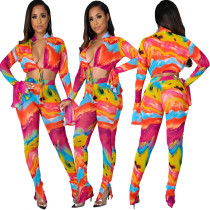Sexy fashion digital printing suit