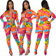 Sexy fashion digital printing suit