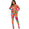Sexy fashion digital printing suit