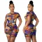 Sexy fashion digital print dress