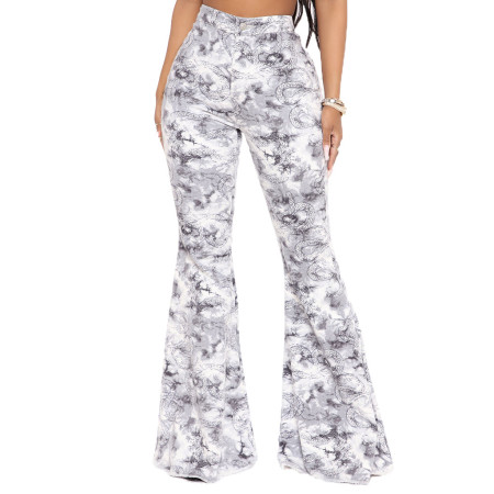 snake flared pants