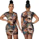 Sexy fashion digital print dress