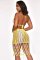 Two piece fashion color matching woven beach skirt