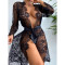 Fashion sexy perspective mesh suit lace underwear