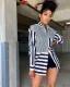 Fashion Stripe Print Long Shirt