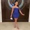 Solid color chain sling sexy dress