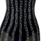 V-neck sexy dress with diamond strap