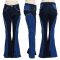 Fashion stitching jeans stretch flared pants