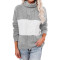 Fashionable and loose high neck knitted sweater