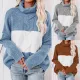 Fashionable and loose high neck knitted sweater