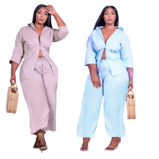 Two piece fashion and leisure set