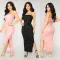Fashion sexy pleated suspender dress