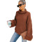 Wear high neck long sleeve knitted sweater