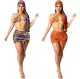 Sexy split strap swimsuit with 4-piece Headband