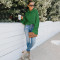 Wear high neck long sleeve knitted sweater
