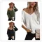 V-neck cardigan knitted coat