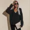 V-neck cardigan knitted coat