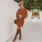 Fashion high waist knitted dress