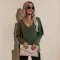 V-neck cardigan knitted coat