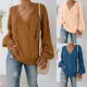 Fashion V-neck sexy loose sweater