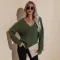 V-neck cardigan knitted coat