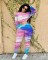 Fashion and leisure star tie dye suit
