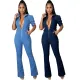Sexy fashion denim Jumpsuit