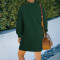 Fashion V-Neck long sleeve knitted dress