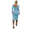 Square neck Slim Fit Sexy slit dress