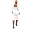 Square neck Slim Fit Sexy slit dress