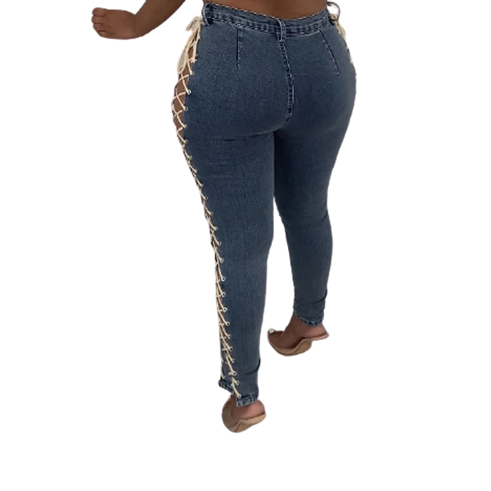 US 12.97 Rope legged denim pants