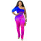 Pleated flared pants positioning tie dye suit