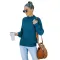 Fashion half high neck long sleeve loose sweater