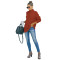 Fashion knitted loose turtleneck sweater