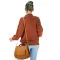 Fashion half high neck long sleeve loose sweater