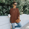 Fashion hollowed out sweater loose sweater