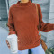 Fashion half high neck long sleeve loose sweater