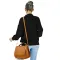 Fashion half high neck long sleeve loose sweater